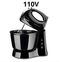 Batedeira Mondial Prática B44B Preta com 3 Velocidades Função Turbo Tigela 3,6 Litros e Batedores em Aço Cromado Batedeira Mondial Prática B44B Preta com 3 Velocidades Função Turbo Tigela 3,6 Litros e Batedores em Aço Cromado