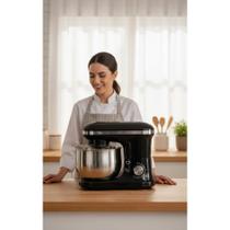 Batedeira Planetária Preta 5L 700W 3 Batedores - Receitas Pe Batedeira Planetária Preta 5L 700W 3 Batedores - Receitas Pe