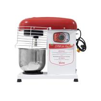 Batedeira Planetária Profissional Maná 6 Lts Plus 1000w Bivolt Cor Branco/vermelho 110v/220v
