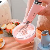 Batedeira Processador Mini Triturador Mini Elétrico Recarregável Rosa - shop mix