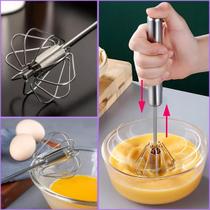 Batedor De Claras Ovos Misturador Mixer Manual Aço Inox