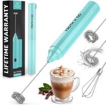 Batedor de Leite Recarregável Zulay Froth N Go - com 3 Batedores Aqua
