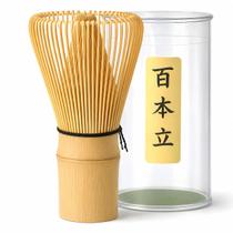 Batedor de Matcha HUSHHAVN de Bambu com 100 Hastes, Feito à Mão
