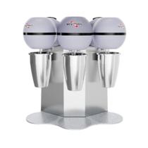 Batedor de Milkshake e Açai Triplo Copo Inox BMS-3-N Skymsen