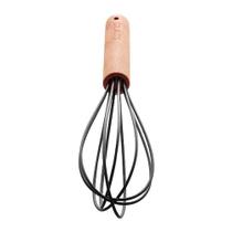 Batedor de ovos bambu c/ silicone 25x6x6cm Batedor de ovos bambu c/ silicone 25x6x6cm
