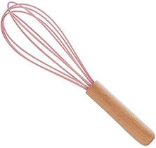 BATEDOR DE OVOS DE SILICONE C/CABO DE BAMBU CHARMY ROSA 24,5cm BATEDOR DE OVOS DE SILICONE C/CABO DE BAMBU CHARMY ROSA 24,5cm