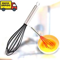 Batedor De Ovos De Silicone Fue Com Cabo Em Aço Inox Cores Sortidas Batedor De Ovos De Silicone Fue Com Cabo Em Aço Inox Cores Sortidas