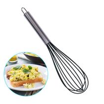 Batedor De Ovos e Massas Fouet Manual Inox e Silicone 29,5cm