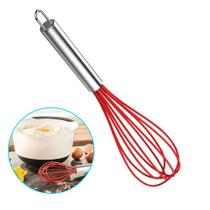 Batedor De Ovos E Massas Fouet Manual Inox E Silicone 29,5cm Batedor De Ovos E Massas Fouet Manual Inox E Silicone 29,5cm