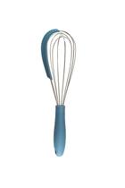 Batedor de Ovos Fuet C/ Raspador de Silicone 31cm Azul Oikos