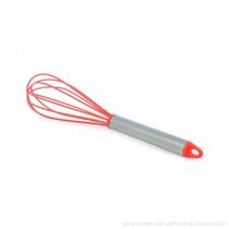 Batedor de Ovos Lyor Silicone Vermelho Com Cabo Inox Batedor de Ovos Lyor Silicone Vermelho Com Cabo Inox
