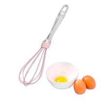 Batedor De Ovos Manual De Silicone Cabo Acrílico Rosa