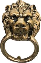 Batedor De Porta (aldrava) Modelo Leão Bronze Fundido - Decobremetais