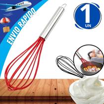 Batedor de Silicone Claras de Ovos Massas e Bolos Fouet Utensílio de Silicone Para Cozinha