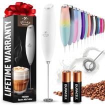 Batedor Elétrico de Cozinha Zulay - Milk Frother Branco com Baterias