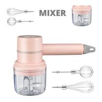 Batedor Elétrico De Ovo Com Mixer Ferramenta De Cozinha De Aço Inoxidável (Rosa)
