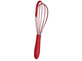 Batedor/Fuê de Massas e Ovos 32cm Hauskraft Silic Vermelho