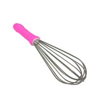 Batedor Fuê Rosa Pink De Ovos Bolo 25Cm Tipo Pera