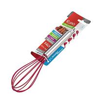 Batedor Fuet Manual Silicone vermelho Cabo Inox - Euro Home