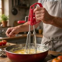 Batedor Manual de Manivela Plástico e Inox Clink CK5508 para Cozinha Batedor Manual de Manivela Plástico e Inox Clink CK5508 para Cozinha