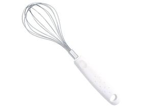 Batedor Manual Utilitá em Aço Inox com Cabo de Polipropileno Branco - 25624180 - TRAMONTINA Batedor Manual Utilitá em Aço Inox com Cabo de Polipropileno Branco - 25624180 - TRAMONTINA