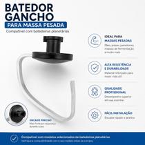 Batedor Massa Extra Pesada Para Batedeira Planetária Arno Deluxe SX Batedor Massa Extra Pesada Para Batedeira Planetária Arno Deluxe SX