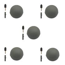 Batedor Porta Bola Borracha Batente Amortecedor Cinza com 5