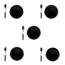 Batedor Porta Bola Borracha Batente Amortecedor Preto com 5