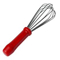 Batedor tipo pera 25cm inox vermelho bpv-25 fue inox fouet inox