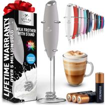 Batedor triplo Milk Frother Zulay Kitchen Tornado com baterias Batedor triplo Milk Frother Zulay Kitchen Tornado com baterias