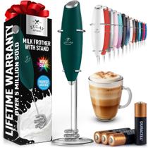 Batedor triplo Milk Frother Zulay Kitchen Tornado com baterias Batedor triplo Milk Frother Zulay Kitchen Tornado com baterias