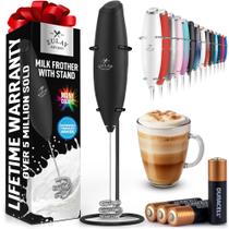 Batedor triplo Milk Frother Zulay Kitchen Tornado com baterias Batedor triplo Milk Frother Zulay Kitchen Tornado com baterias