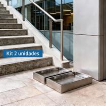 Batedores de Cinzas De Chão Em Aço Inox Para Condomínios Ou Empresa Kit 2 Unidades