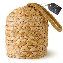Batente de porta de vime CHI AN HOME Cilindro rústico natural de 2 kg Batente de porta de vime CHI AN HOME Cilindro rústico natural de 2 kg