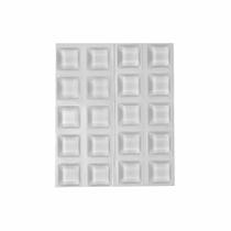 Batentes Anti-Impacto PU Autoadesivo Quadrado 12,7 x 3mm 20 Peças - Engedom