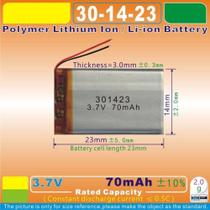 Bateria 10 Pecas 3.7v 70mah 3mm X 14mm X 23mm 2 Fios