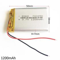 Bateria 1200 Mah 3,7 V 7mm X 34mm X 50mm (grossa) Bateria 1200 Mah 3,7 V 7mm X 34mm X 50mm (grossa)
