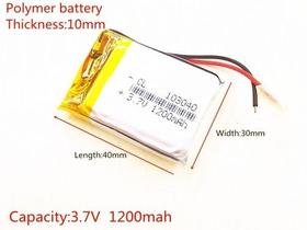 Bateria 1200 Mah 3,7v Com 2 Fios Grossa E Pequena Baba Elet