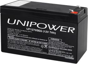 Bateria 12v 7,0 Ah(up1270seg)f187, Destinada Ao Mercado De Segurança - UNIPOWER