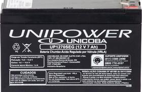 Bateria 12v 7a Selada Up1270 Seg Unipower