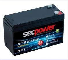 Bateria 12v 7ah selada VRLA PARA NO BREAK/ALARME/BRINQUEDOS/AUTOMOÇÃO. - SEC POWER