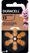 BATERIA 13 DURACELL CARTELA C/6 PARA APARELHO AUDITIVO Pilha