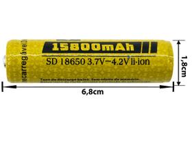 Bateria 18650 JWS 8800mAh 4.2V Recarregável com Chip de Proteção Avançada