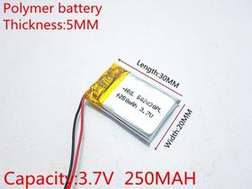 Bateria 2 Fios 3,7v 250 Mah Fone De Ouvido -