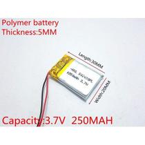 Bateria 2 Fios 3,7v 250 Mah Relogio 5mmx20mmx30mm