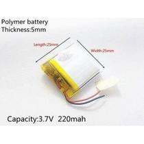 Bateria 220 Mah 3,7 V 5mm X 25mm X 25mm 2 Fios Nova