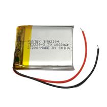 Bateria 3.7v 1000 mAh 65X33,7X40,5mm 2 Fios p/ gps mp3 Fones