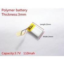 Bateria 3.7v 110mah 3mm X 14mm X 23mm 2 Fios 301423 Bateria 3.7v 110mah 3mm X 14mm X 23mm 2 Fios 301423