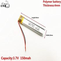 Bateria 3.7v 150 Mah 4mm X10mm X50mm 2 Fios 401050