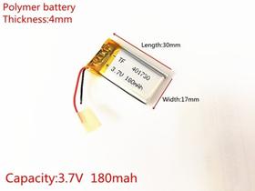 Bateria 3.7v 180 Mah 4mm X17mm X30mm 2 Fios 401730